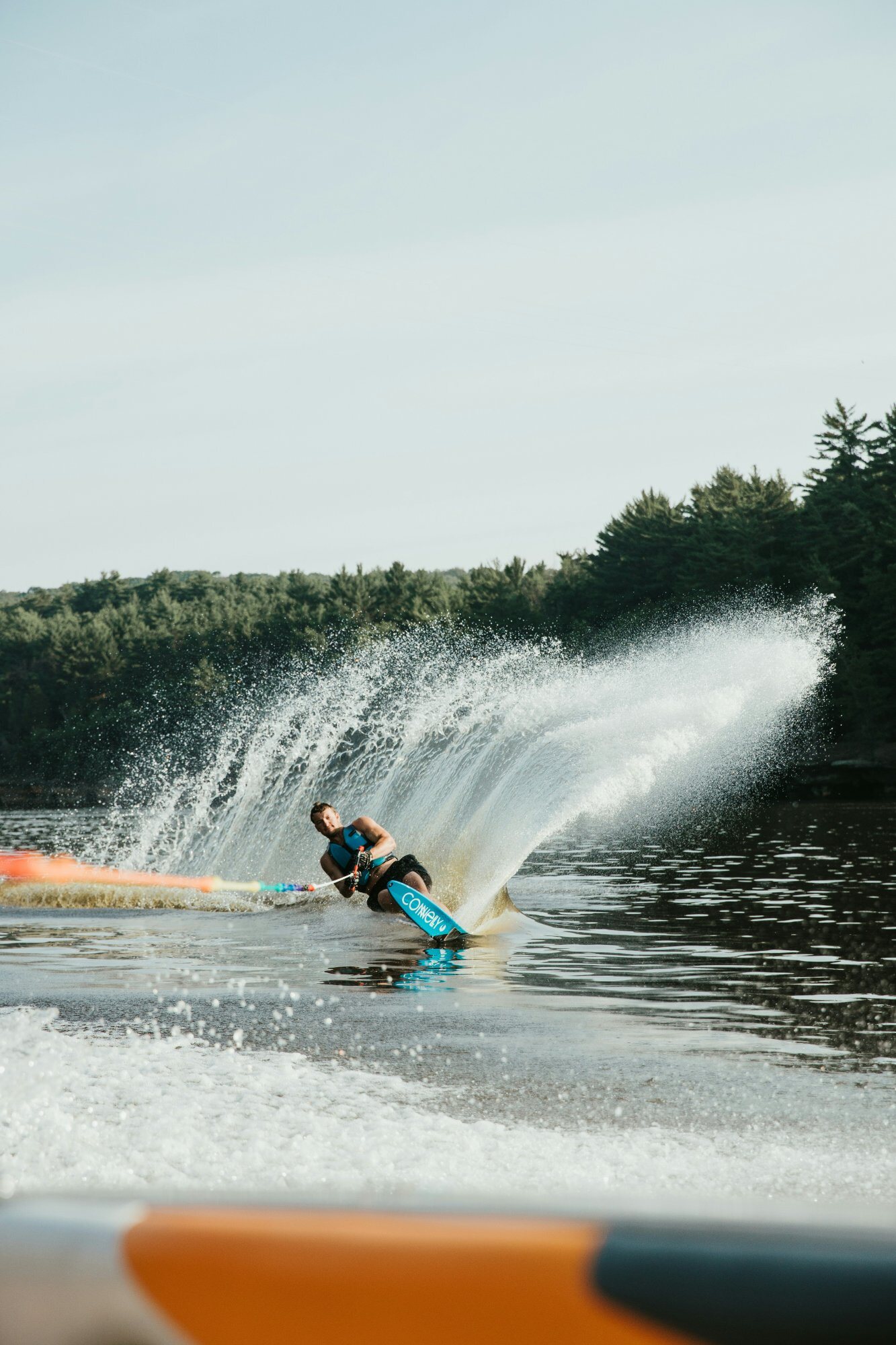 Summer waterskiing on the Eagle River Chain